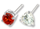 Clous d'oreille Argent Strass