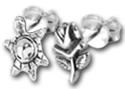 Clous d'oreille Argent motif