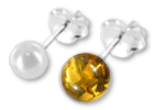 Boucles d'oreille perle ou ambre