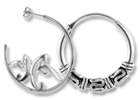 Anneaux Argent d�cor�s (cr�oles)