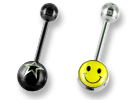 Bananes nombril m�tal logo simple