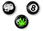 Boules acrylique logo pour tige 1.6mm