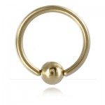 Anneau boule Gold PVD