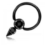 Anneau pendulum acier noir
