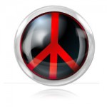 Boule acier logo Peace and Love pour 1.2mm