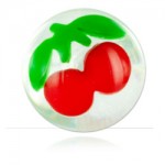 Boule acrylique tranparente Cerises pour 1.6mm