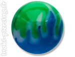 Boule acrylique peinte Flammes pour 1.6mm