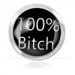Boule acier logo 100% Bitch fond noir pour 1.6mm