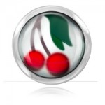 Boule acier logo Cerises fond blanc pour 1.6mm