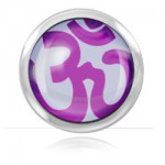 Boule acier logo Ohm violet pour 1.6mm