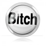 Boule acier logo Bitch fond blanc pour 1.6mm
