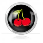 Boule acier logo Cerises fond noir pour 1.6mm