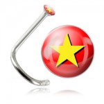 Stud de nez acier logo �toile CCCP