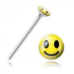 Clou de nez argent Smiley