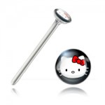 Clou de nez argent Hello Kitty