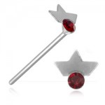 Clou de nez argent Couronne et strass