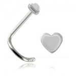 Stud de nez acier Coeur