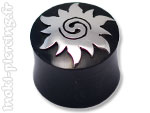 Plug corne et argent Soleil