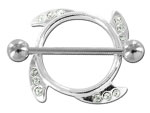 Bouclier de t�ton plaqu� argent Swirl