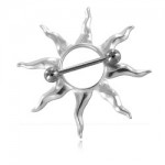 Bouclier de t�ton plaqu� argent Soleil