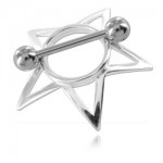 Bouclier de t�ton plaqu� argent �toile