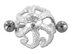 Cage � t�ton plaqu� argent Kraken