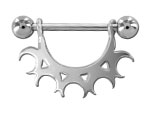 �trier de t�ton plaqu� argent Tribal A