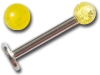 Micro labret acier avec boule fluo Paillettes