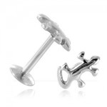Micro labret acier vis interne Salamandre