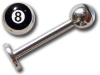 Micro labret acier logo 8 pool