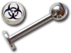 Micro labret acier logo Bio Hazard