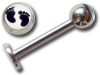 Micro labret acier logo Pieds
