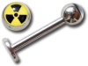 Micro labret acier logo Radioactif