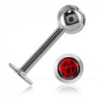 Micro labret acier logo Anarchie