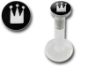 Micro labret bioplast pour Madonna logo Couronne