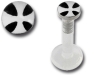 Micro labret bioplast pour Madonna logo Croix de Malte