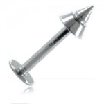Micro labret pointe OVNI acier