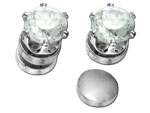 Boucles d\'oreille magn�tiques Cristal rond 5mm