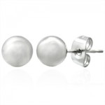 Clous d\'oreille acier Boule