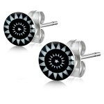 Clous d\'oreille acier logo Black Sun