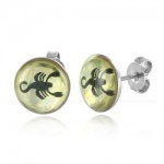 Clous d\'oreille acier logo Scorpion