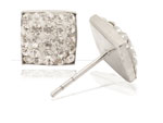 Clous d'oreille Crystal Chic unis carr�s