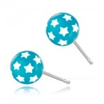 Clous d\'oreille acrylique boule �toiles