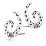 Clous d\'oreille spirale acrylique Cr�nes