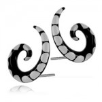 Clous d\'oreille spirale acrylique Alien