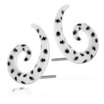 Clous d\'oreille spirale acrylique Pirate