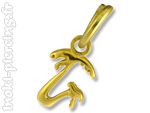 Piercing d'ongle mobile plaqu� or 18k Palmiers