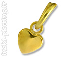 Piercing d'ongle mobile plaqu� or 18k Coeur