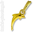 Piercing d'ongle mobile plaqu� or 18k Dauphin