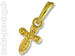 Piercing d'ongle mobile plaqu� or 18k Croix